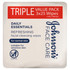 Johnson's Daily Essentials Facial Cleansing Wipes Normal Skin 3 x 25 Pack