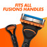 Gillette Fusion5 Razor Handle + 2 Blade Refills, Men's Shave Care