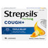 Strepsils Herbal Cough+ Triple Relief Honey Lemon Flavour 16 Pack