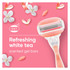 Gillette Venus Comfortglide White Tea Women's Razor Blade Refills, with Flexible Soap Bars  - 4 Count