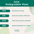 GAIA Natural Baby Water + Ceramides Biodegradable Wipes 70pk
