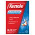 Rennie No Added Sugar Indigestion and Heartburn Relief Peppermint, 24 Chewable Tablets