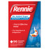 Rennie No Added Sugar Indigestion and Heartburn Relief Peppermint, 96 Chewable Tablets