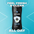 LYNX 3in1 Body Wash All day fresh + clean feel ICE CHILL Long lasting fragrance 400 ML