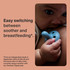 Tommee Tippee Breast-like Soother, Lightweight, One-piece Silicone Design, Symmetrical Teat, 0-6m, 2 Pack