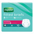 Depend Incontinence Fitted Briefs Unisex Normal Medium 10 Pack