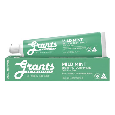 Grants Mild Mint Natural Fluoride Free Toothpaste 110g