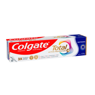 Colgate Total Advanced Whitening Antibacterial Toothpaste 200g, Whole Mouth Health, Multi Benefit