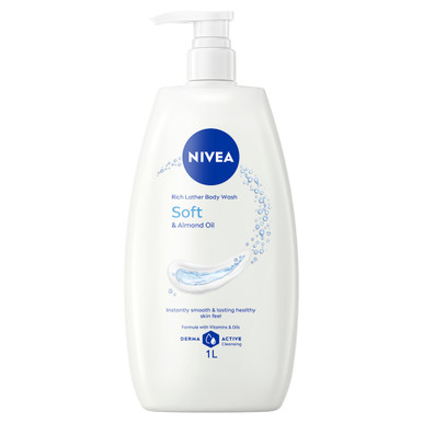 NIVEA Rich Moisture Creme Soft with Almond Oil Body Wash 1L