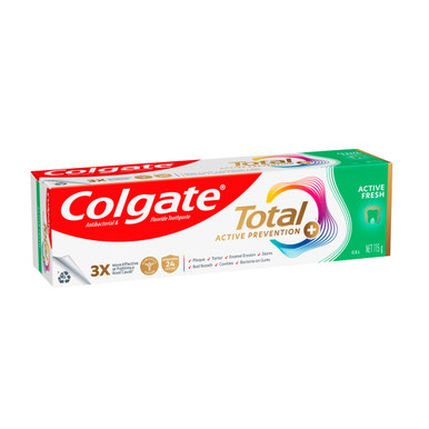 Colgate Total Advanced Fresh Gel Antibacterial Toothpaste 115g, Whole Mouth Health, Multi Benefit