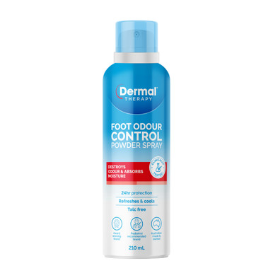 Dermal Therapy Foot Odour Control Powder Spray 210mL (New Formula)