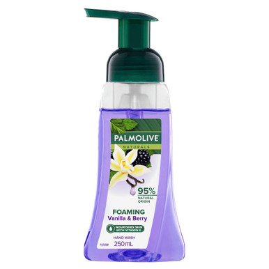 Palmolive Foaming Hand Wash Soap 250mL, Vanilla & Berry Pump, No Parabens Phthalates or Alcohol