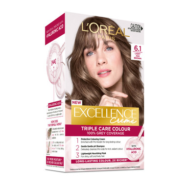 L'Oréal Paris Excellence Crème Permanent Hair Colour - 6.1 Light Ash Brown