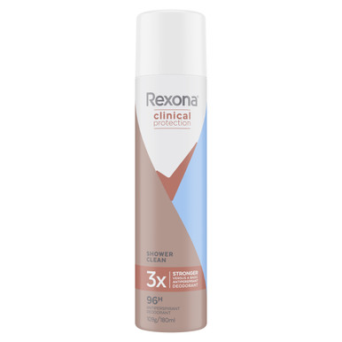 Rexona For Women Clinical Protection Antiperspirant Aerosol Deodorant Shower Clean 180ml