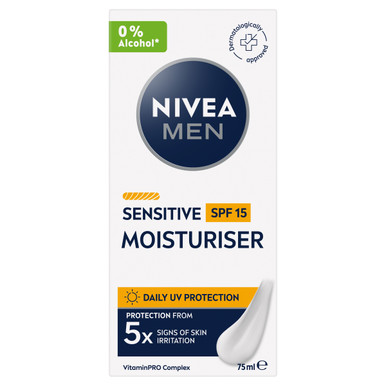 NIVEA MEN Sensitive Face Moisturiser SPF15 75ml