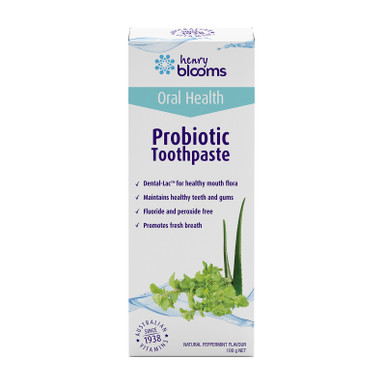 Henry Blooms Probiotic Toothpaste Peppermint 100g