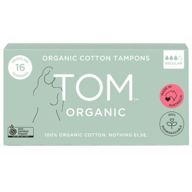 TOM Organic 16 Regular Organic Cotton Tampons
