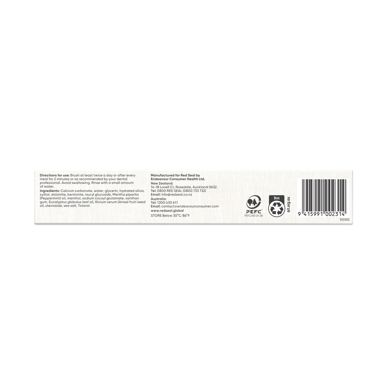 Red Seal Strong Mint Toothpaste 100g