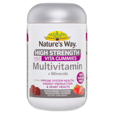 Nature's Way High Strength Adult Vita Gummies Multivitamin + Minerals 65