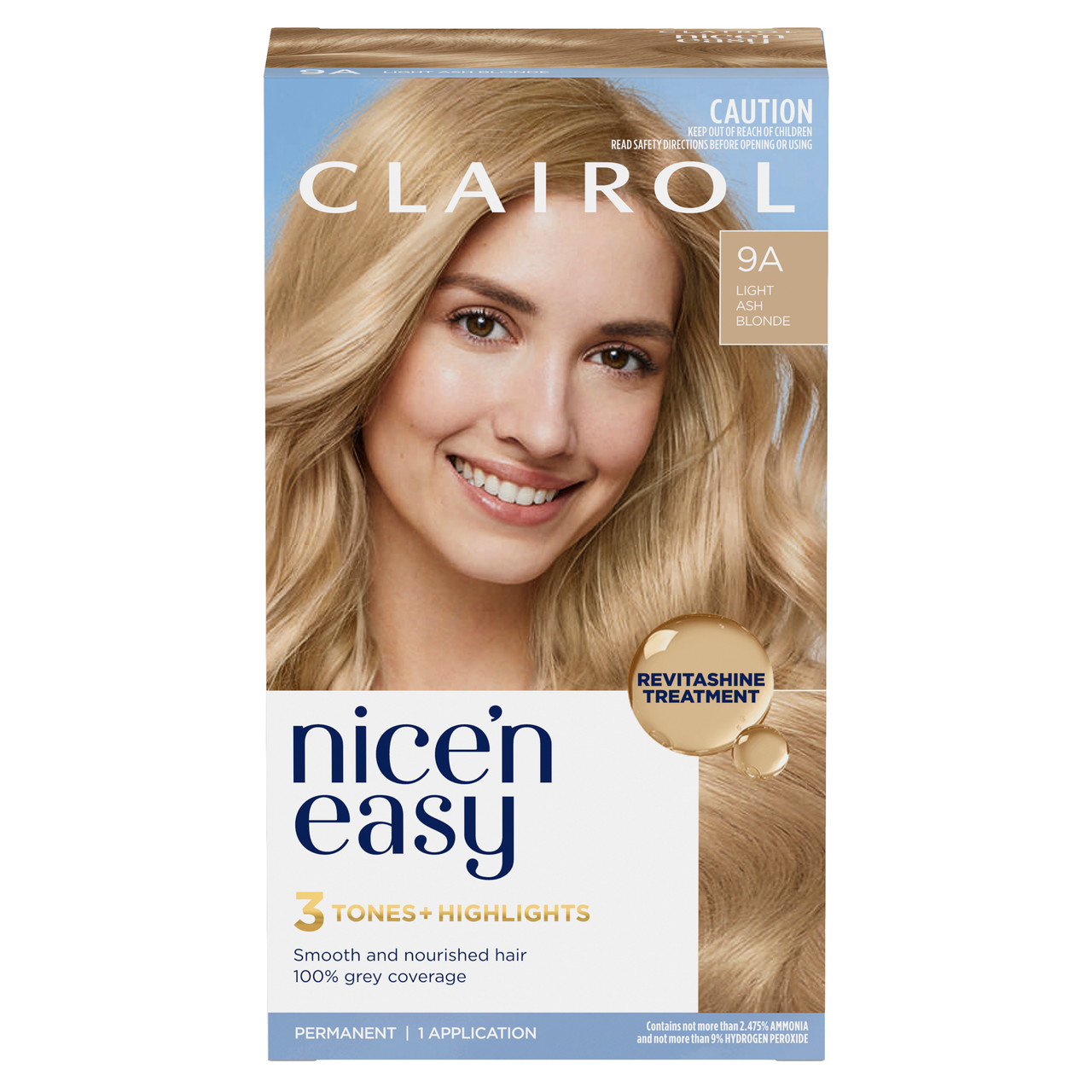 Clairol Nice 'N Easy 9A Natural Light Ash Blonde Permanent Hair Colour
