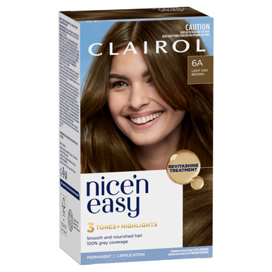 Clairol Nice 'N Easy 6A Natural Light Ash Brown Permanent Hair Colour