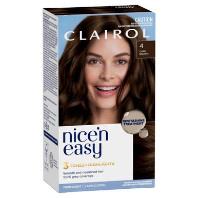 Clairol Nice 'N Easy 4 Natural Dark Brown Permanent Hair Colour