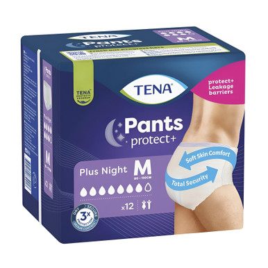 TENA Pants Plus Night Medium (M) 12 Pack