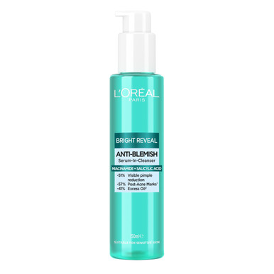L'Oréal Paris Bright Reveal Niacinamide + Salicylic Acid Spot Fading Serum-in-Cleanser 150ml