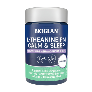 Bioglan L-Theanine PM Calm & Sleep 50 Tablets
