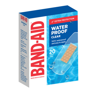 Band-Aid Waterproof Clear Regular 20