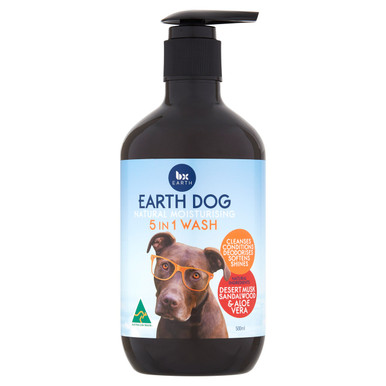 BX Earth Dog Sandalwood and Desert Musk Natural Moisturising 5 in 1 Wash 500ml