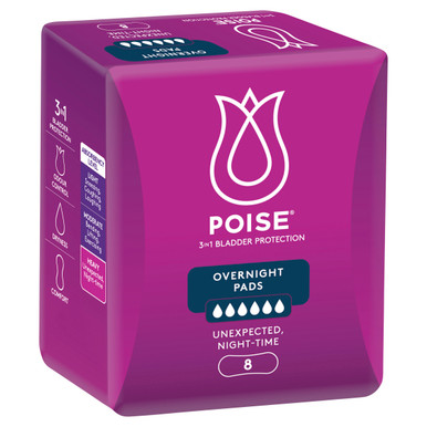 Poise Pads For Bladder Leakage Overnight 8 Pack