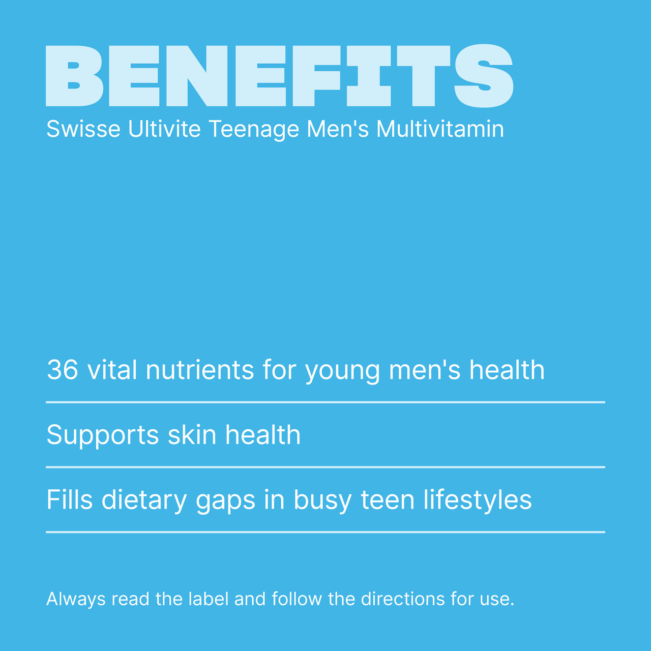 Swisse Ultivite Teenage Men's Multivitamin 60 Tablets