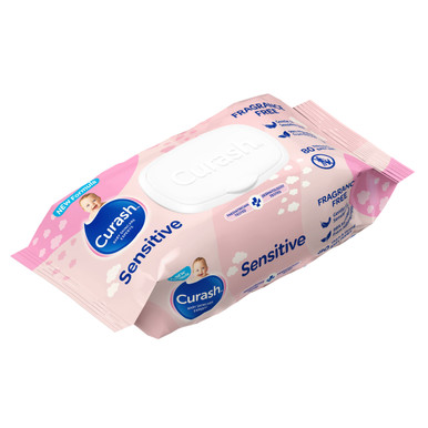 Curash Fragrance Free Baby Wipes 80 Pack