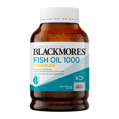 Blackmores Fish Oil Odourless 1000 400 Capsules