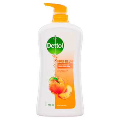 Dettol Profresh Shower Gel Body Wash Peach Burst 950mL