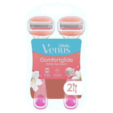 Gillette Venus ComfortGlide White Tea Women's Disposable Razor, 2 Count
