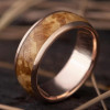 8 mm - 14 kt. Rose Gold & Black Ash Burl Wood Inlay - BRG974M