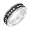 .42 cwt Diamond Ring White/Black Tungsten - D045MC