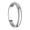 4 mm 14kt. Mens Wedding Bands in White Gold Handcrafted - Austin 14