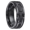 8 mm Black Tungsten Wedding Bands - U127BC