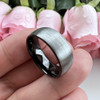 8 mm Brushed Tungsten Band with Black Sleeve - BG803C