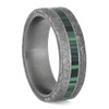 7 mm Meteorite with Green Malachite/Titanium - MM218M