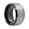 12 mm Mens Wedding Bands - Black Tungsten/Lifetime Warranty - B212BC