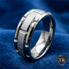 8 mm Tungsten Mens Wedding Bands - U127C