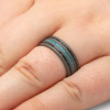 7.5 mm Black Stardust/Turquoise in Titanium - S607M