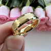 6 mm 18 kt Plated Gold Tungsten - Mens Wedding Bands - YG888C-6