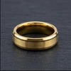 6 mm 18 kt Plated Yellow Gold Tungsten - Mens Wedding Bands - YG888C-6