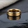 6 mm 18 kt Plated Yellow Gold Tungsten - Mens Wedding Bands - YG888C-6