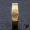 6 mm 18 kt Plated Yellow Gold Tungsten - Mens Wedding Bands - YG888C-6